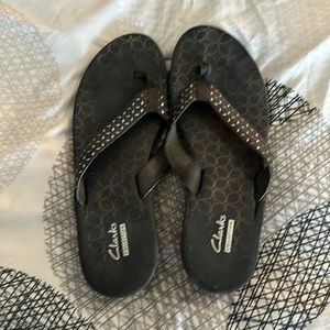 Clarks Size 10 Wedge Flip Flops